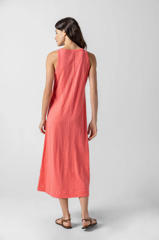 Jewel Neck Tank Dress in Reef