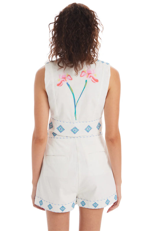 Embroidered Genevieve Vest