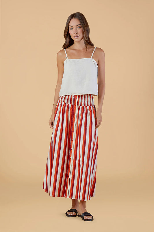 Georgia Skirt in Cabana Stripes