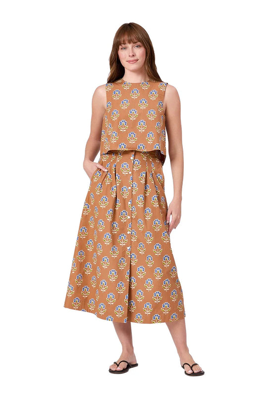 Crop Top in Maple Sprigs