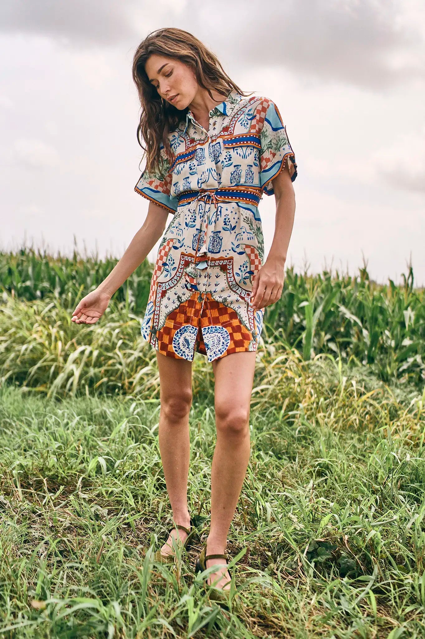 Nicole Dress in Sundance Tile