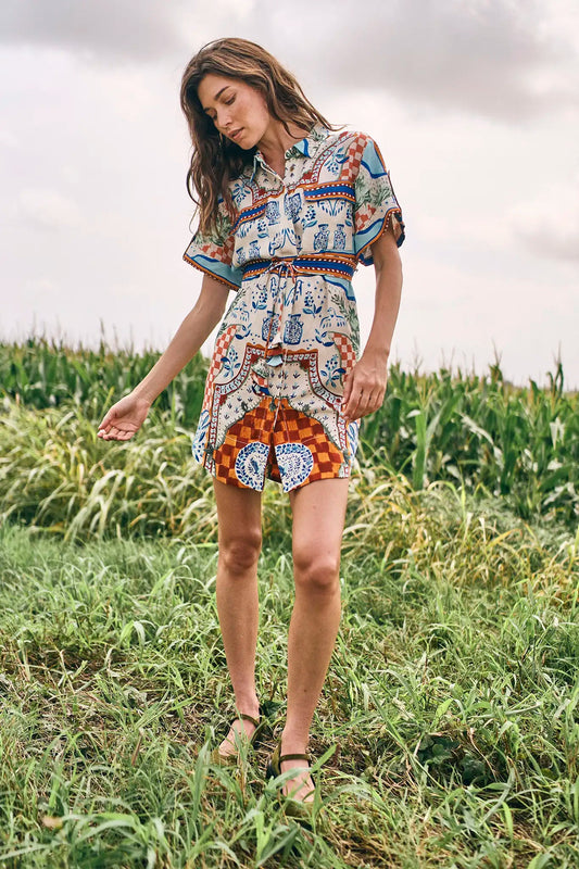 Nicole Dress in Sundance Tile