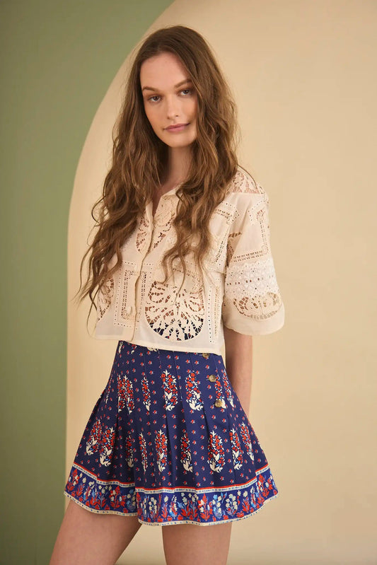 Willa Short in Fall Floral Navy