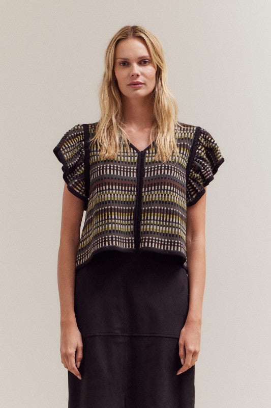 Multi Color Sweater in Deep Lake