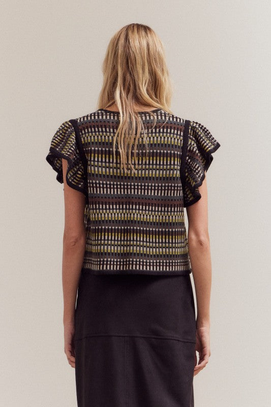 Multi Color Sweater in Deep Lake