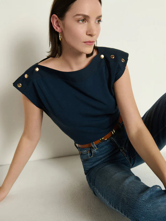 Brooks Boatneck Top in Night Sky