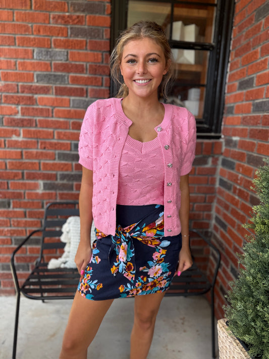 Effie Cardigan in Candy Pink