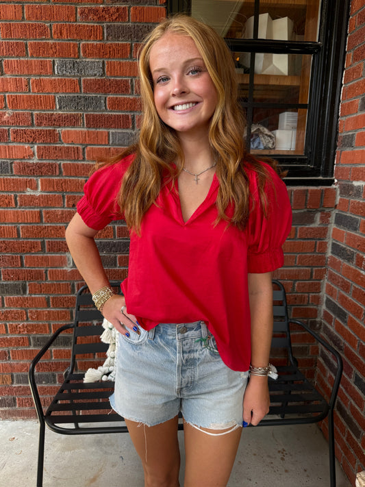 Cameron Top in Red