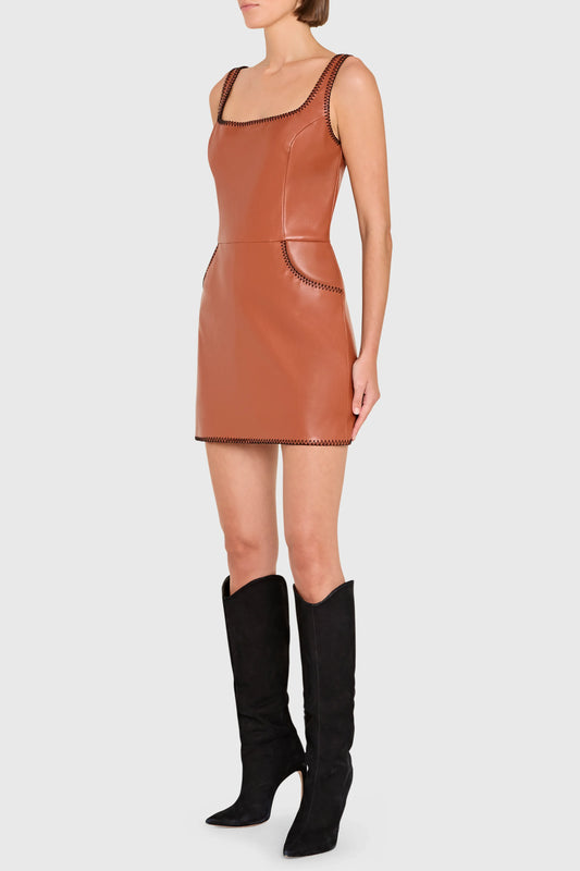 Ginger Skort Romper in Chestnut