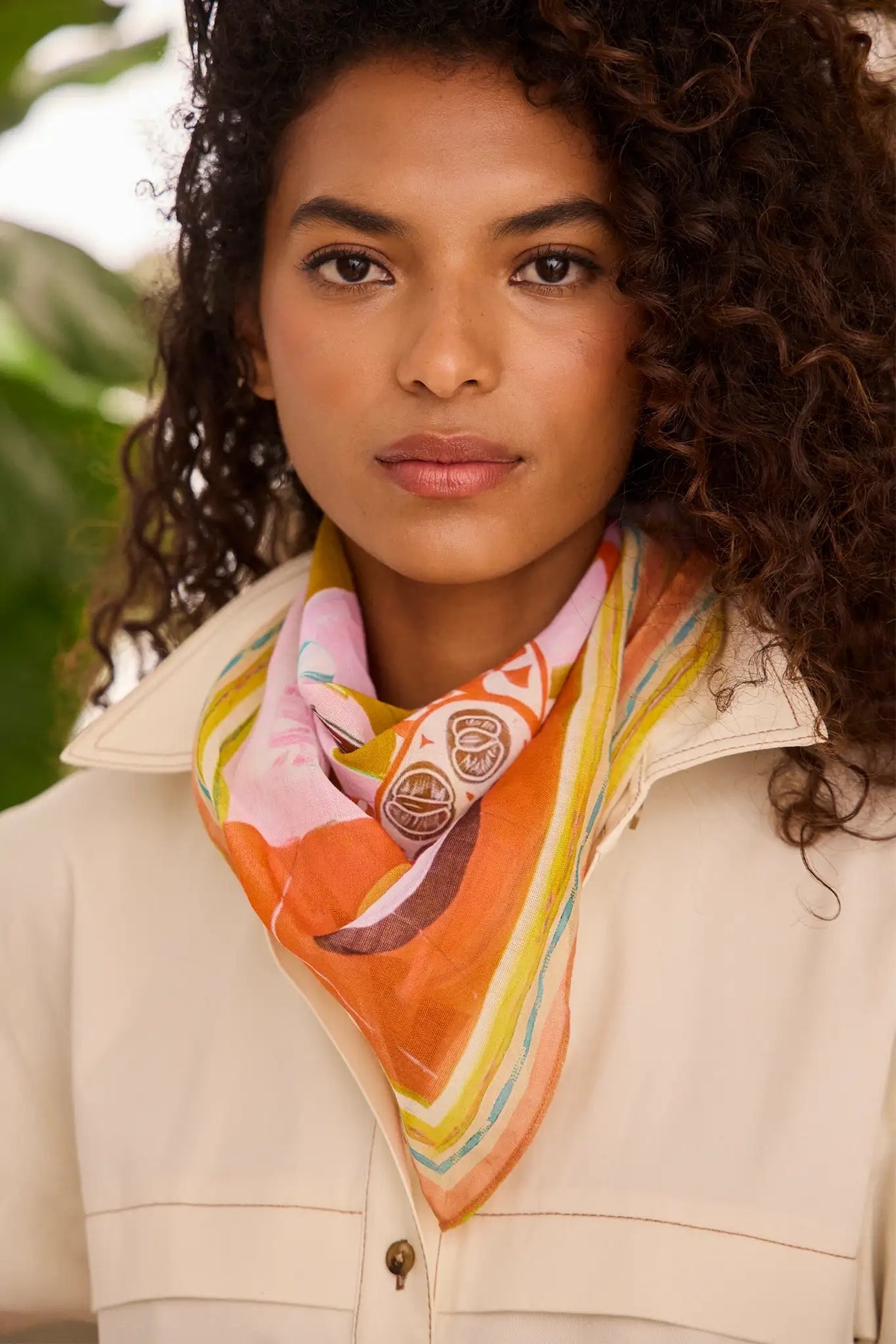 Printed Scarf in Table Talk