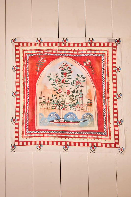 Coastal Village Printed Scarf