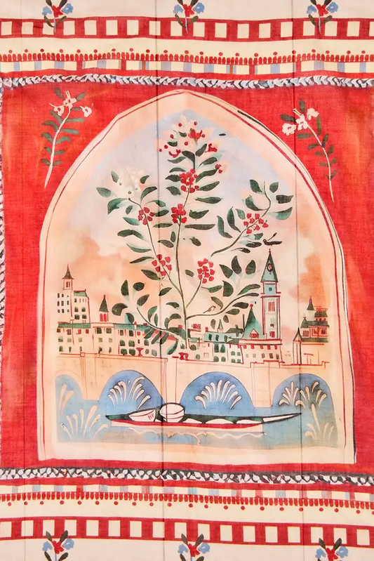 Coastal Village Printed Scarf
