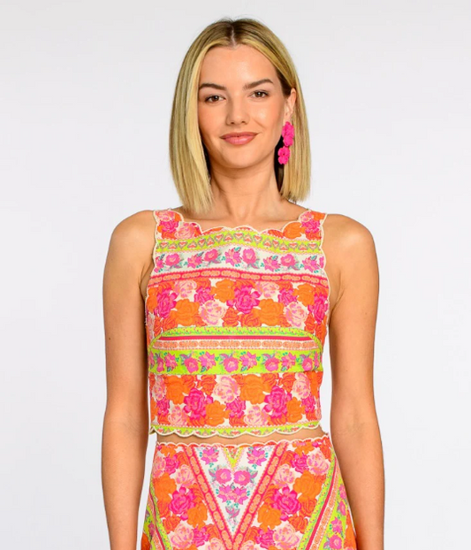 Billy Top in Rosebud Ribbon Stripe