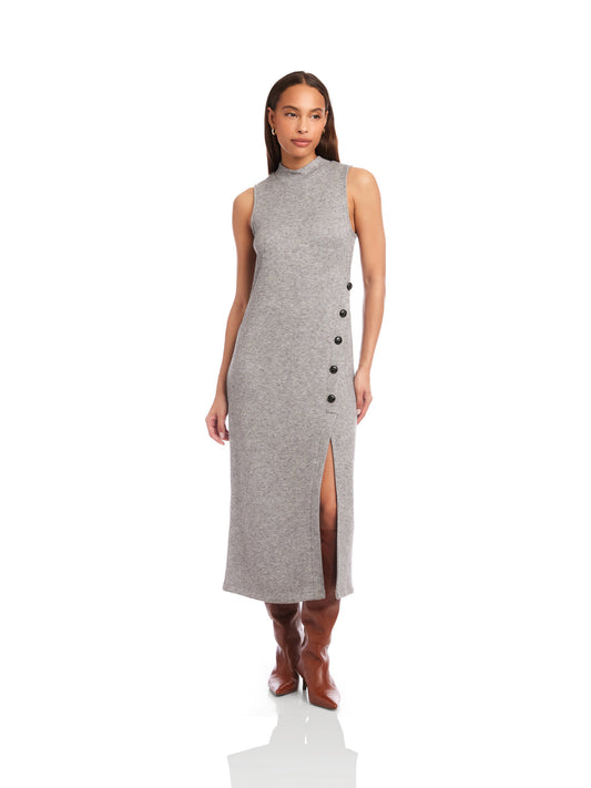 Lauren Button Midi Dress