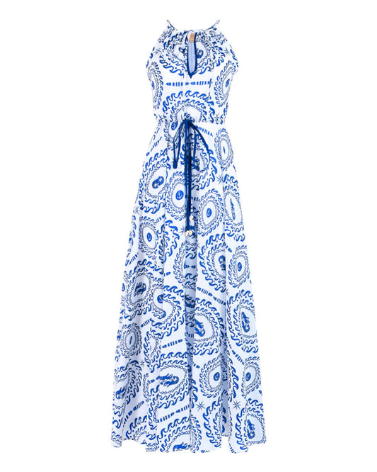 Marina Dress in Sail Away Navy
