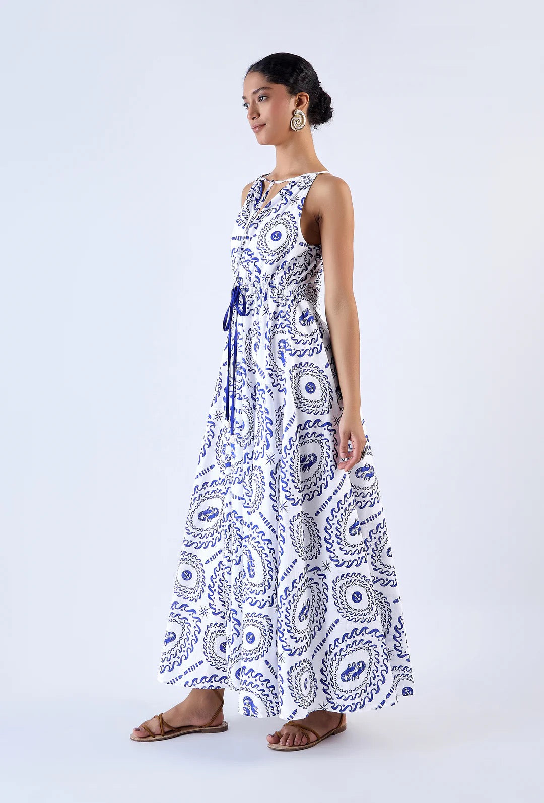 Marina Dress in Sail Away Navy