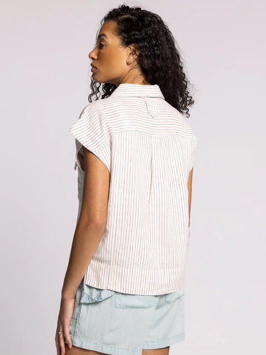 Lydia Shirt in Red Navy