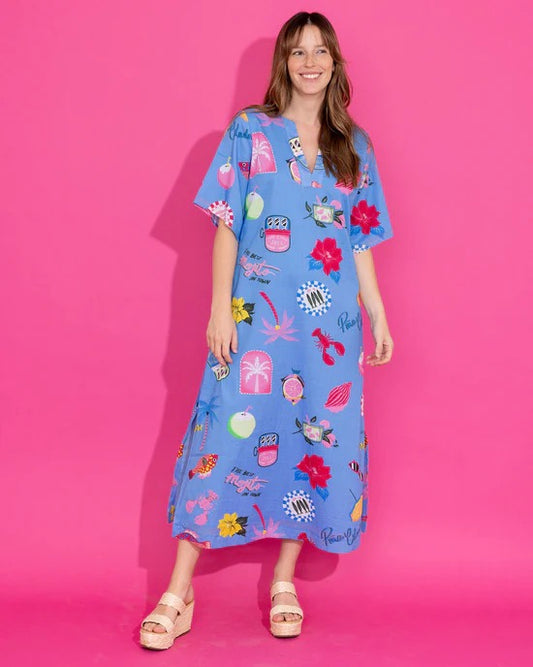 Delaney Dress in Coastal Icon Print