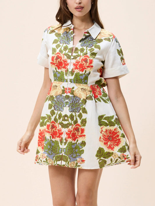 Sadie Mini Dress in Juliet Print