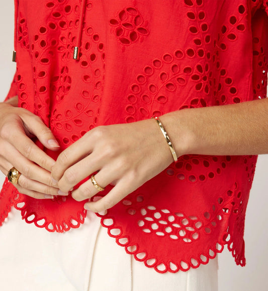 Lulu Blouse in Poppy Red