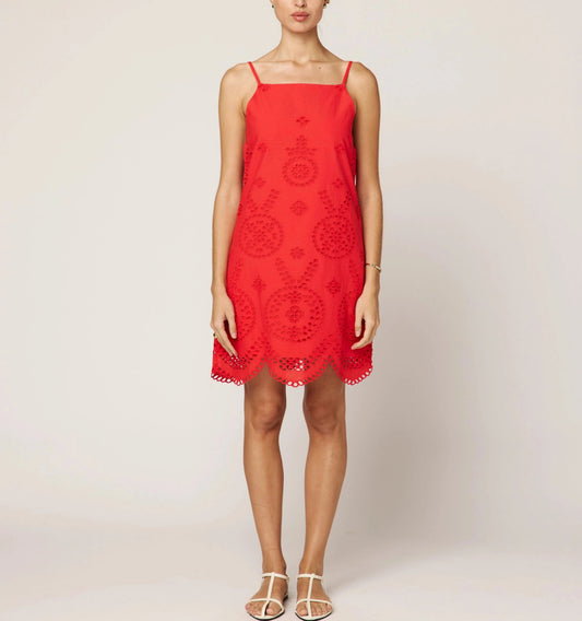 Thandi Mini Dress in Poppy Red