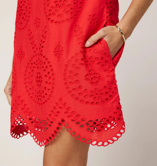 Thandi Mini Dress in Poppy Red