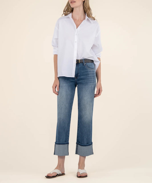 Charlotte High Rise Wide Leg Serenity w/ Med Base Wash