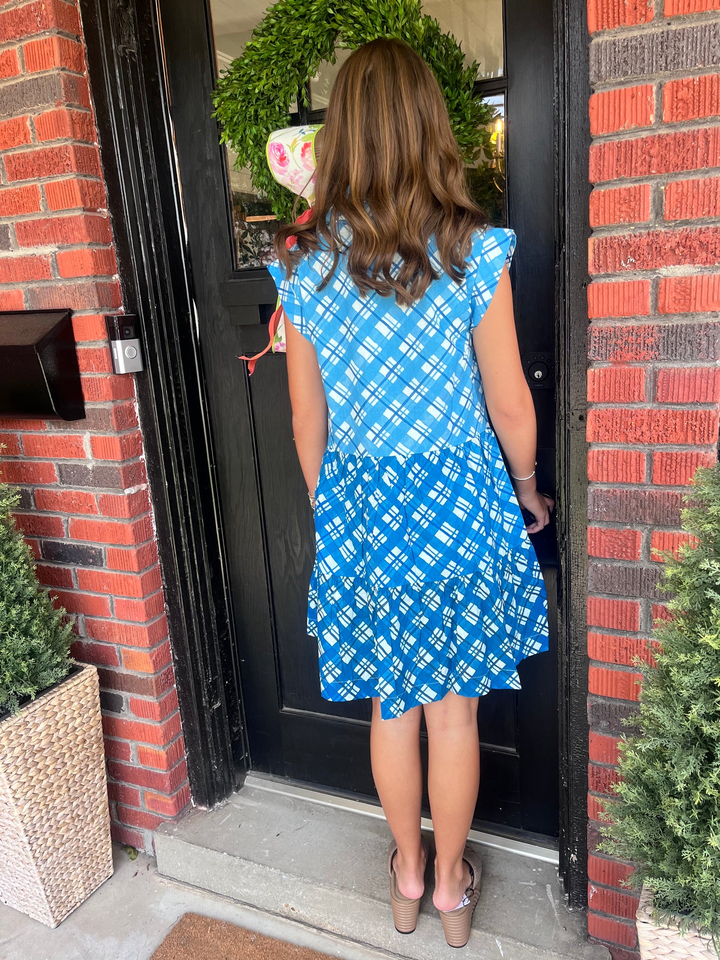Sadie Dress Royal Plaid