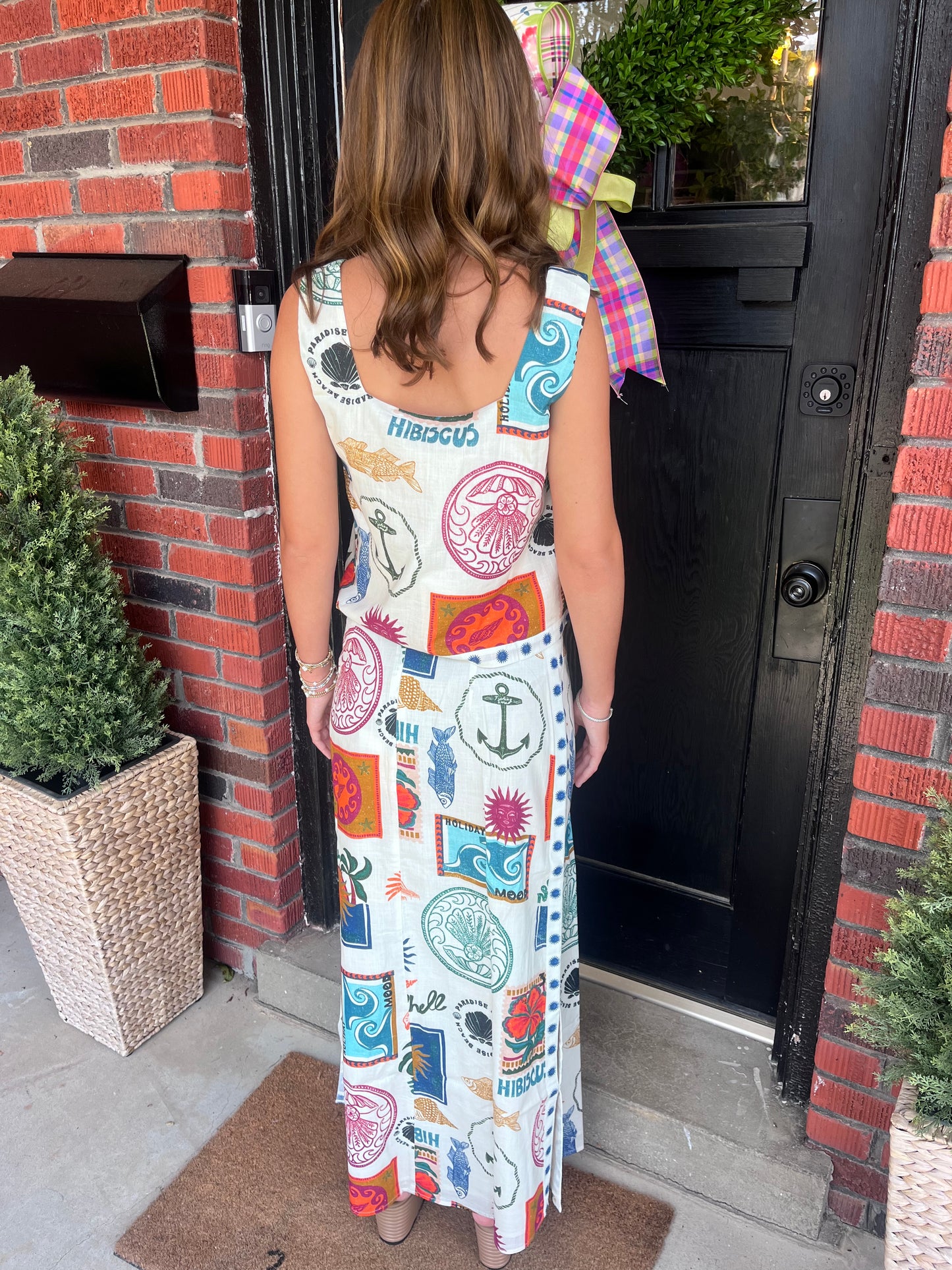 Dillon Skirt White Shell