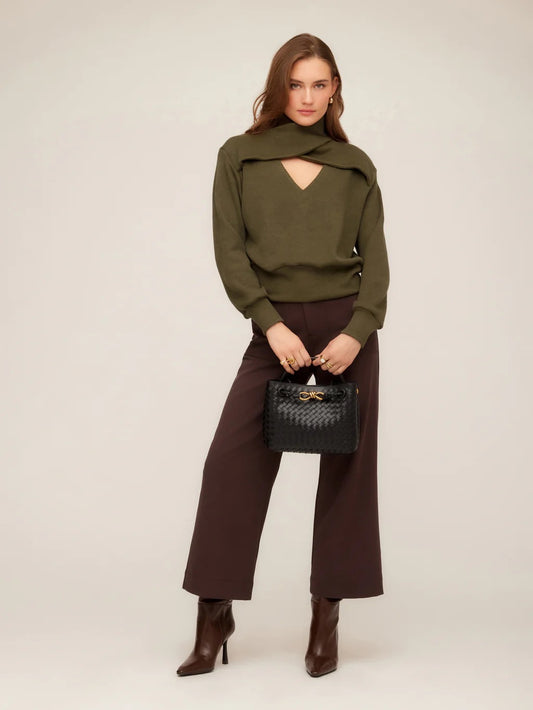 Caly Turtleneck Sweater in Olive