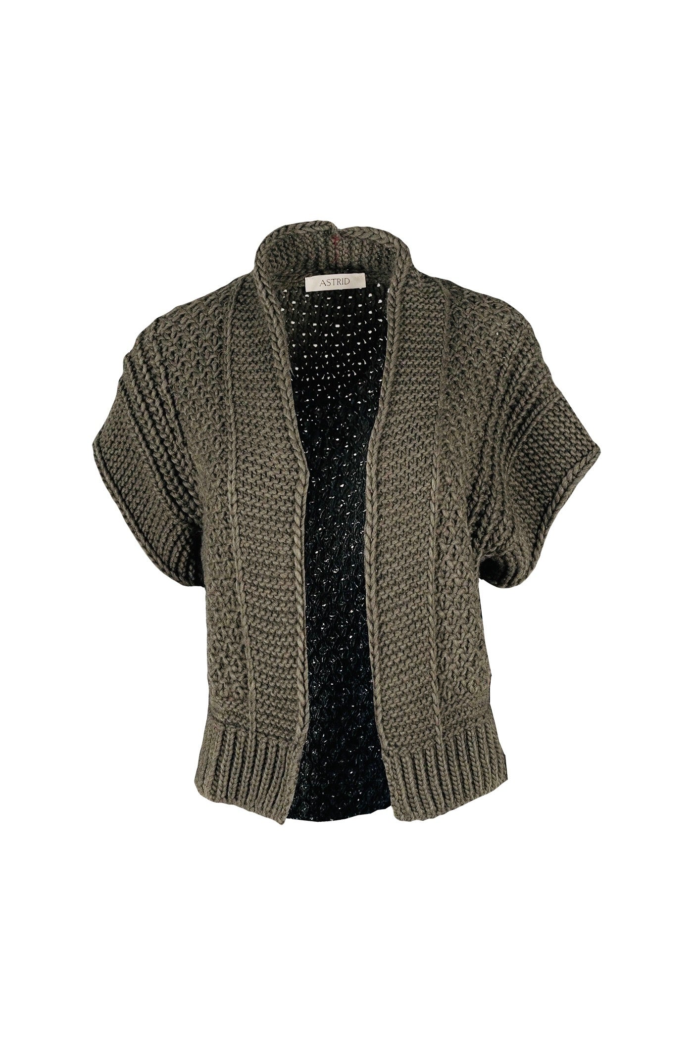 Cardigan Style Sweater in Military