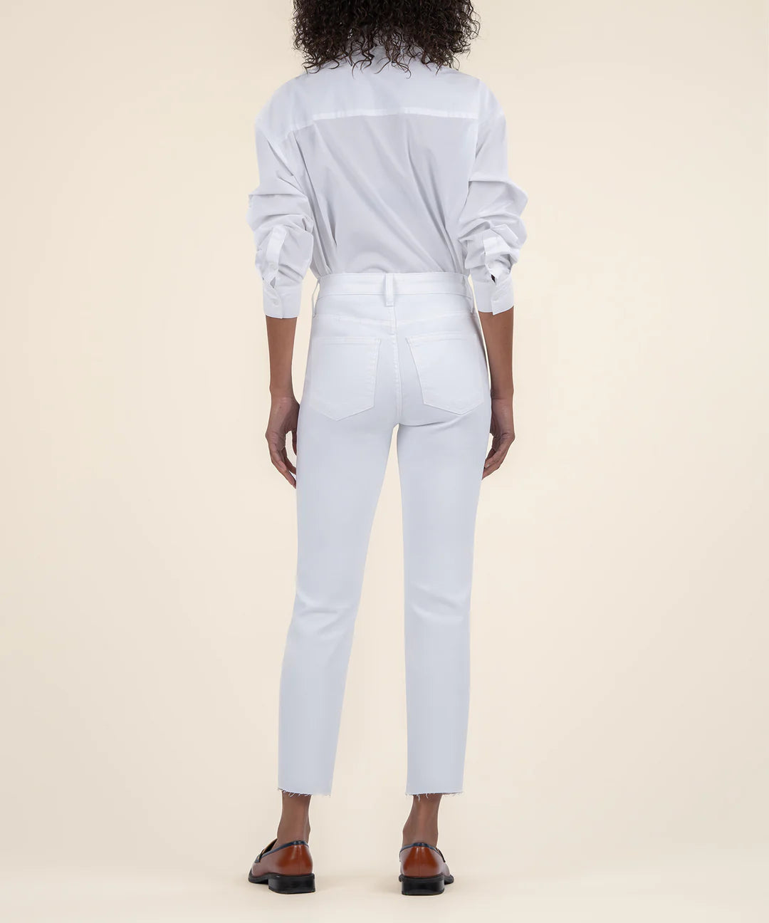 Rachael High Rise Fab Ab in Optic White