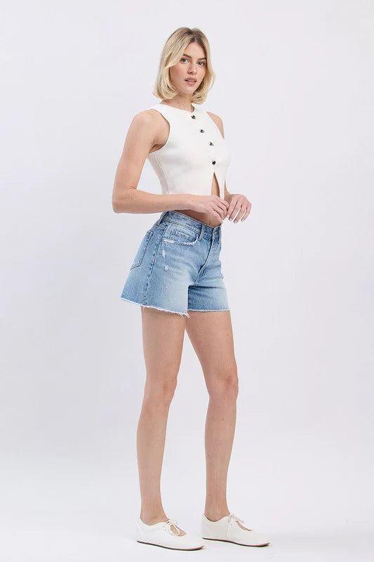 High Rise Boyfriend Shorts